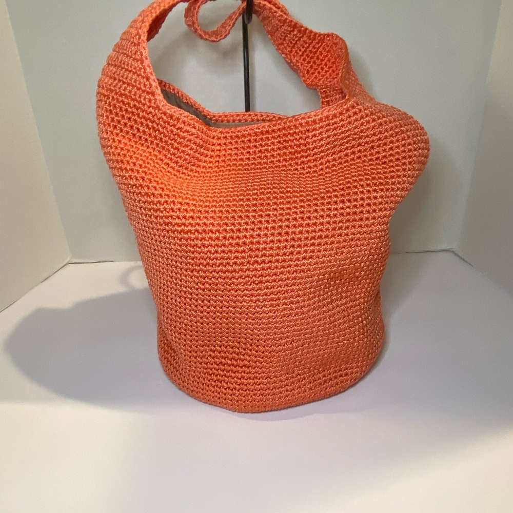 The Sak Orange Knit Hobo Bag